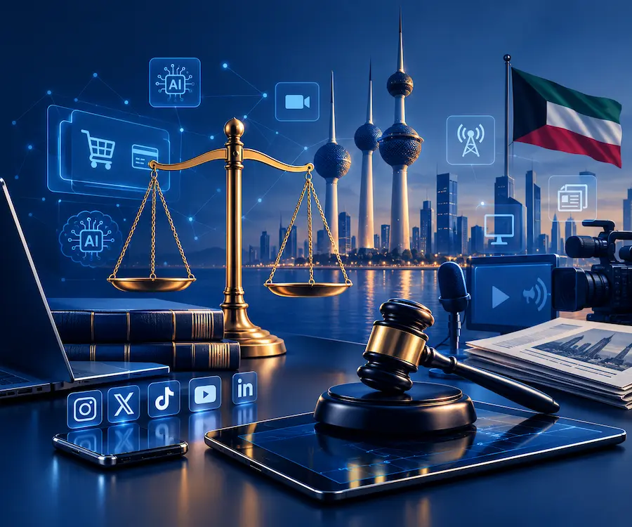 قانون-تنظيم-الاعلام-في-الكويت قانون تنظيم الاعلام في الكويت: شرح المرسوم بقانون 102 لسنة 2026 وترخيص المعلنين والمؤثرين من مكتب الدستور للمحاماة